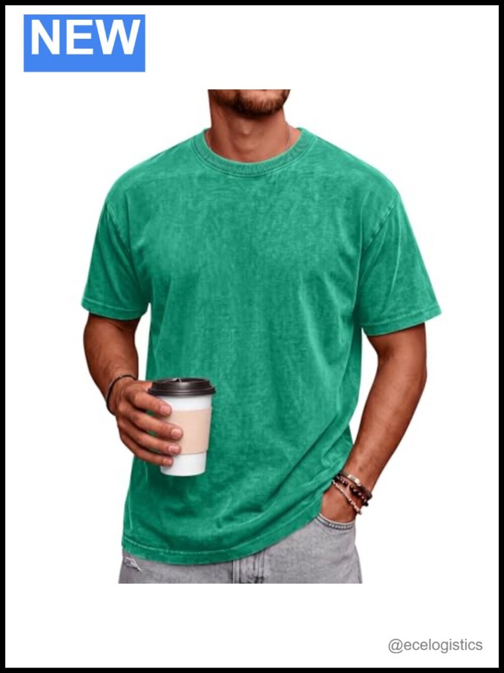 Oversized Vintage Washed Short Sleeve T-Shirt Heavyweight Cotton Blend